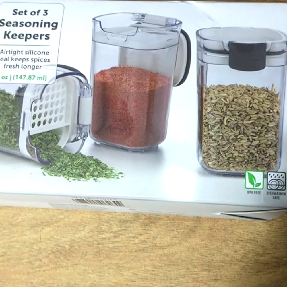 Set of three seasoning keepers (silicone)